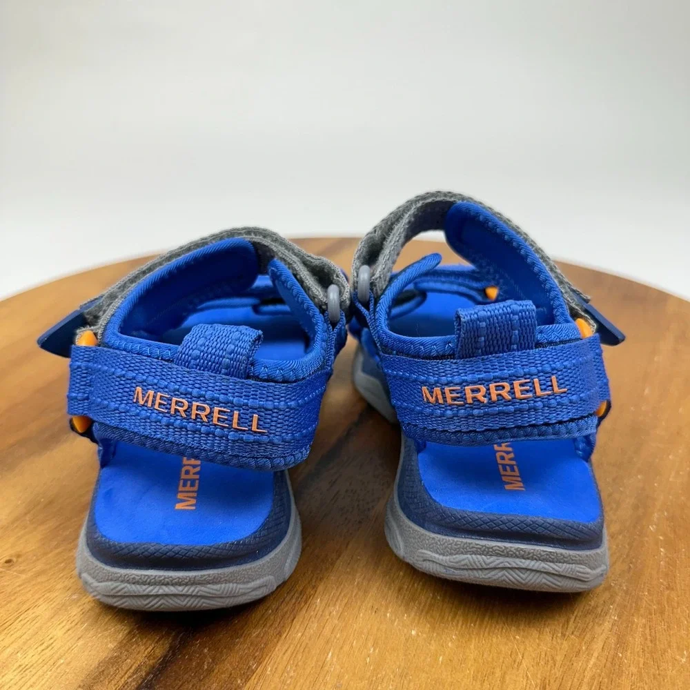 New NWOB Little Kids Merrell Hydro Rapids Hiker Blue Sandals Shoes Size 11 C
